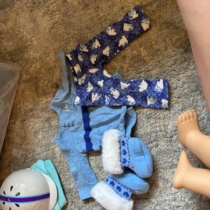 Winter PJ American doll set